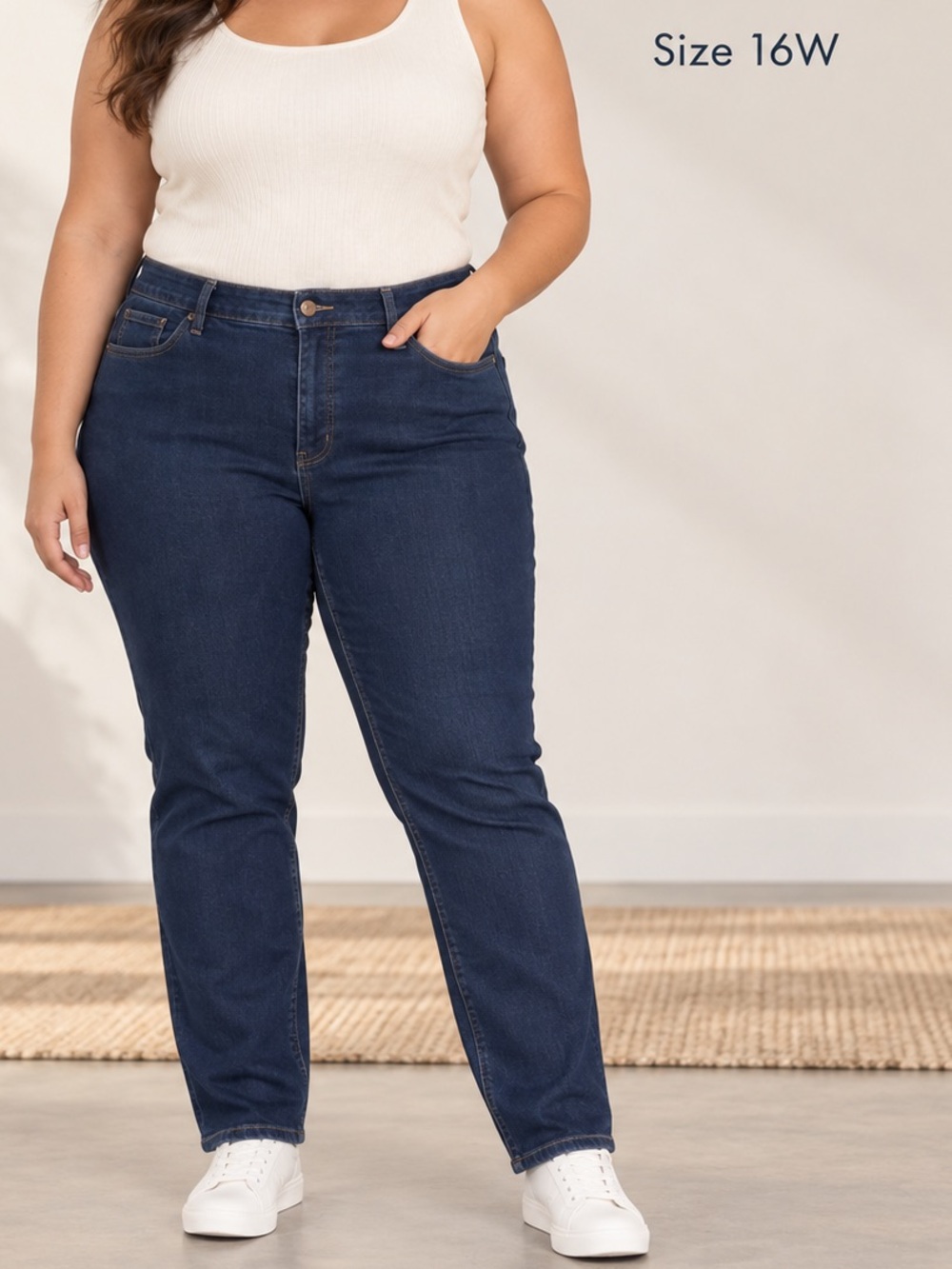Ava & Viv Dark Blue Straight Leg Jeans SIZE 16W